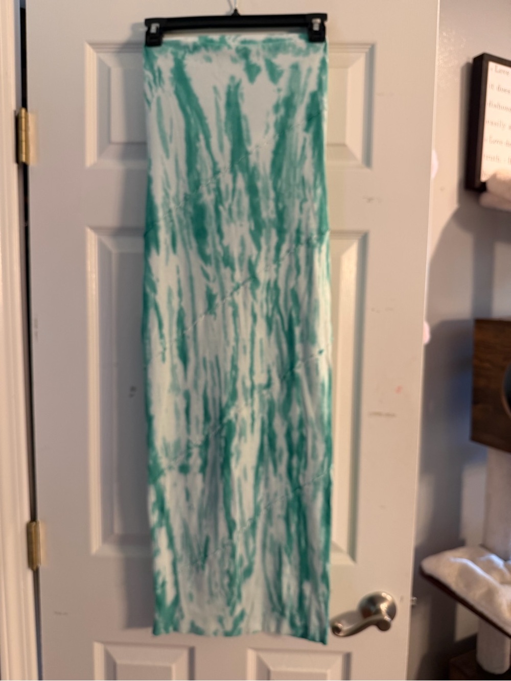 Fashion Nova Mint Tie Dye Ribbed Maxi Dress XL